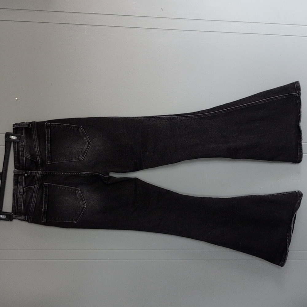 Flying Monkey Black High-Rise Flared Jeans W/Front Seam 27 - Picture 4 of 11